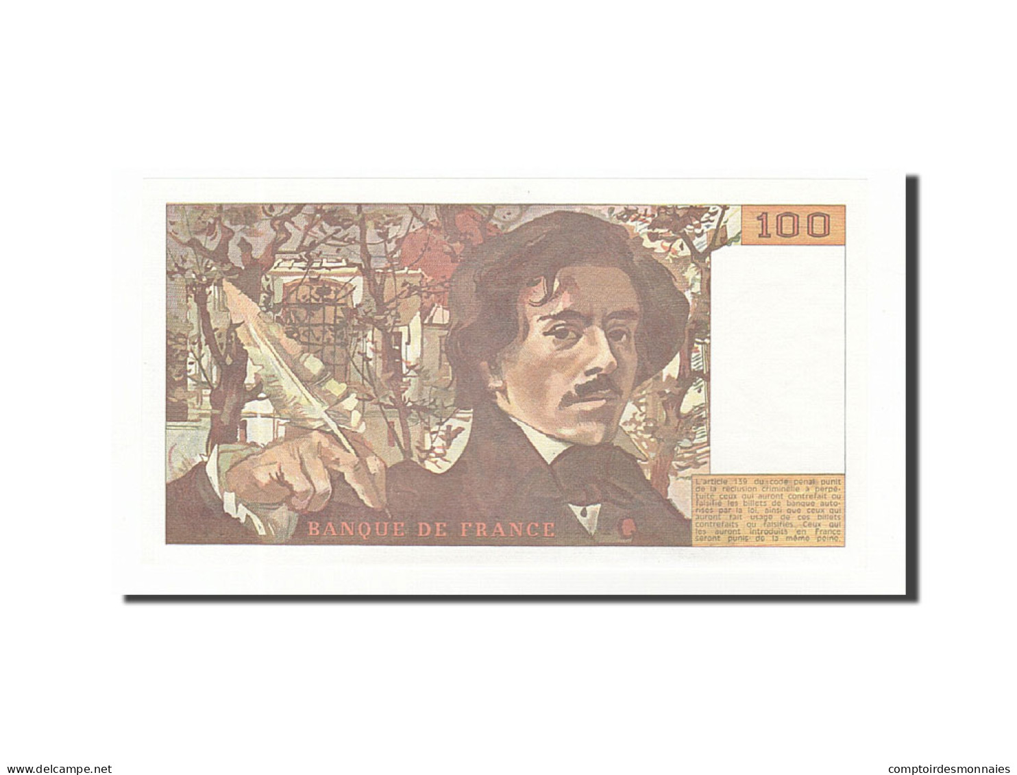 Billet, France, 100 Francs, 1989, 1989, NEUF, Fayette:69.13c), KM:154d - 100 F 1978-1995 ''Delacroix''