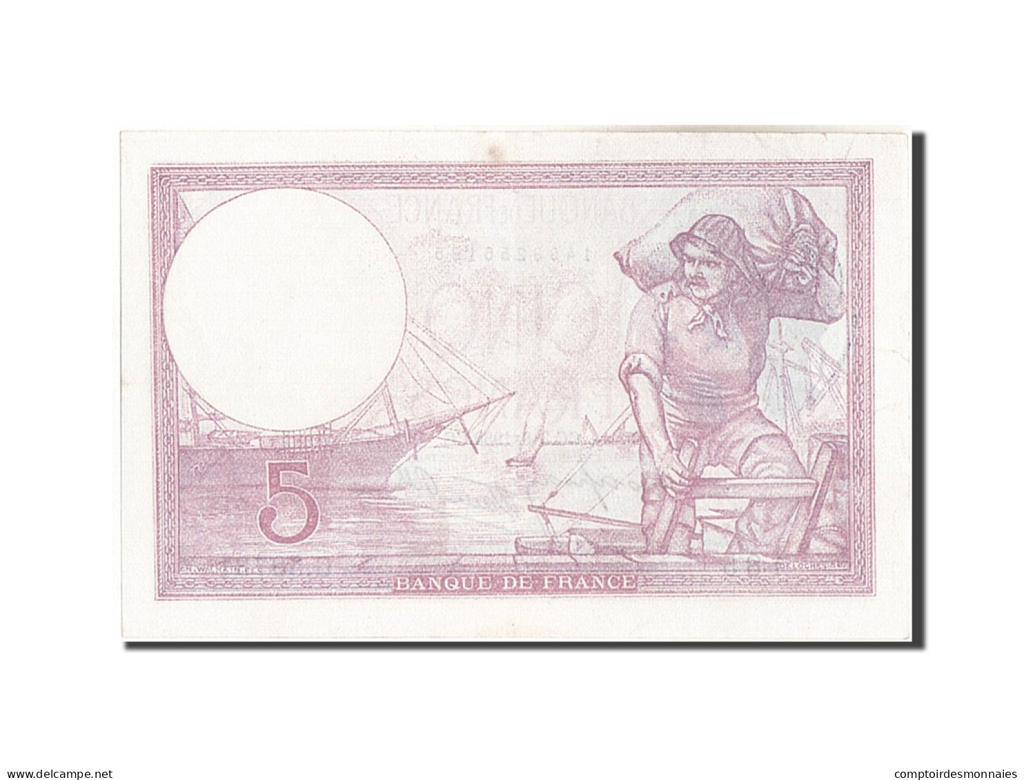 Billet, France, 5 Francs, 5 F 1917-1940 ''Violet'', 1939, 1939-08-03, SUP, KM:83 - 5 F 1917-1940 ''Violet''