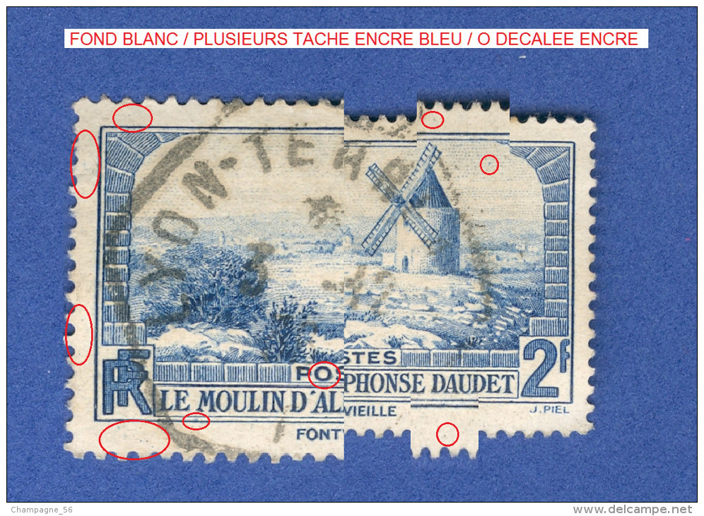 1936 N° 311 MOULIN DE DAUDET OBLITÉRÉ 72.00 € - Oblitérés