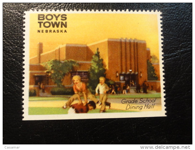 GYM Boys Grade School BOYS TOWN Nebraska Vignette Poster Stamp Label USA - Ohne Zuordnung