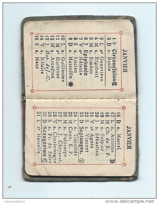 Calendrier De Poche/Mini Almanach /1921 Et 1925     CAL305 - Small : 1921-40