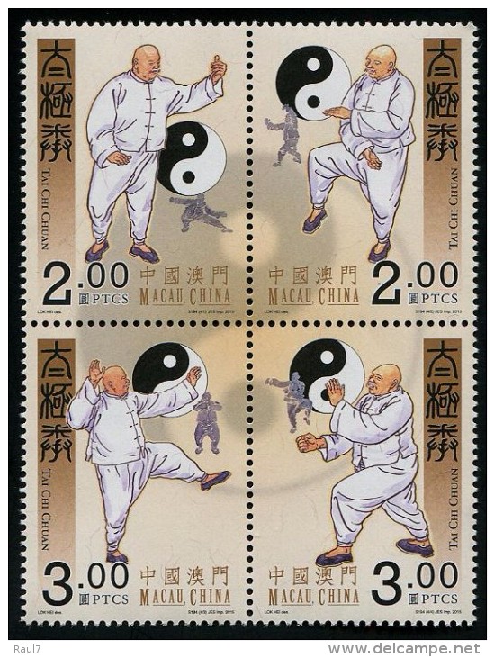 MACAU 2016 - Arts Martiaux, Tai Chi Chuan - 4 Val Neufs // Mnh - Unused Stamps