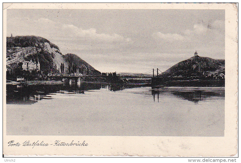 AK Porta Westfalica - Kettenbrücke - Feldpost - 1940 (21842) - Porta Westfalica