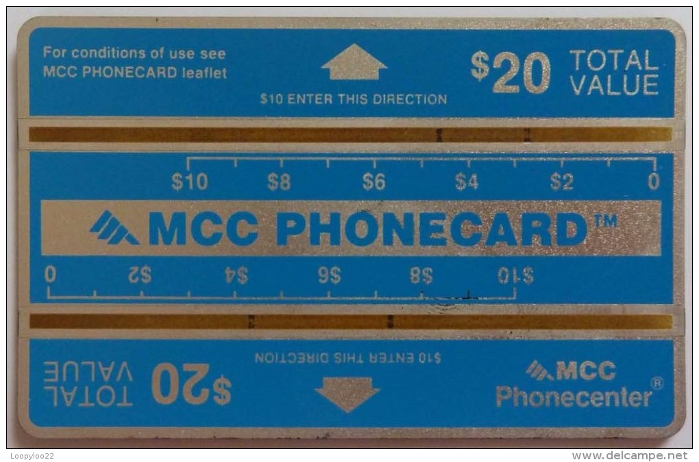 USA - L&G  - MCC - 2mm - $20 - 608A - Used - Rare - Cartes Holographiques (Landis & Gyr)