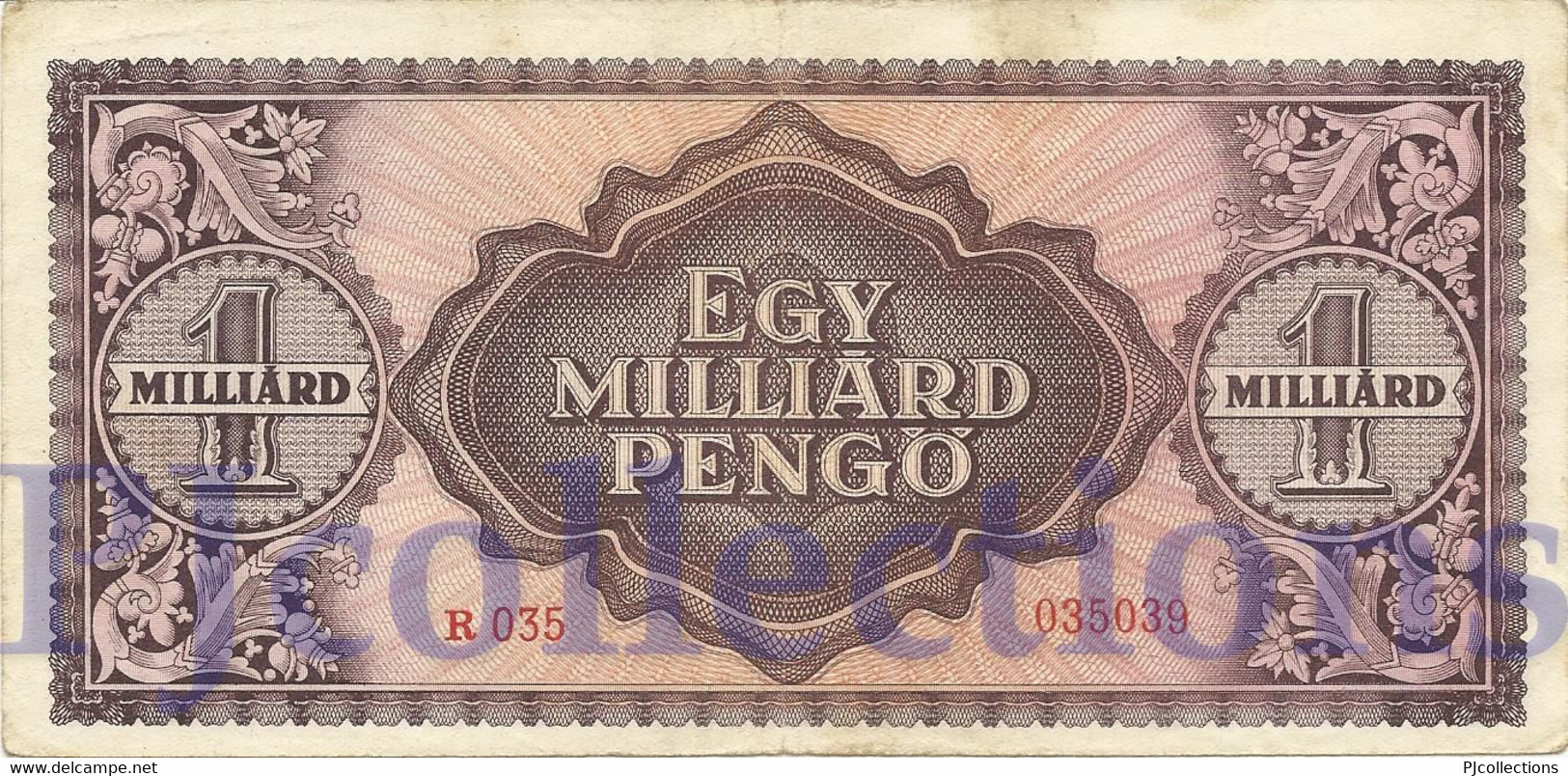 HUNGARY 1 MILLIARD PENGO 1946 PICK 125 AXF - Ungarn