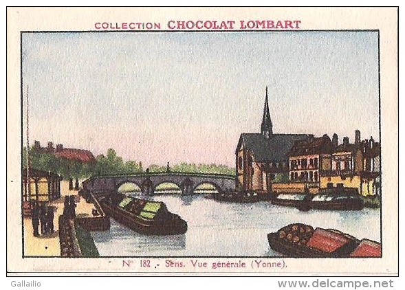 CHROMO IMAGE CHOCOLAT LOMBART SENS VUE GENERALE - Lombart