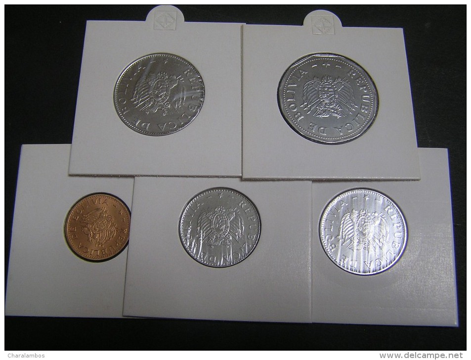 BOLIVIA 1995 Set Of 5 Coins A/UNC; - Bolivië