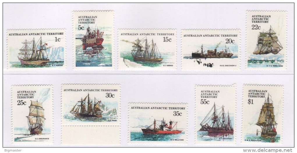 Territorio Antartide Australiano 1979 37-46 Sailing Ships Mnh** - Ungebraucht