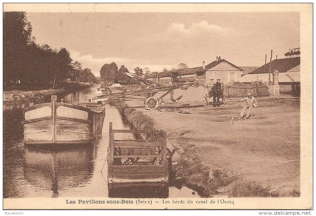 93  Seine Saint Denis   : Les Pavillons Sous Bois  Les Bords Du Canal De L'Ourcq      Réf 1407 - Les Pavillons Sous Bois