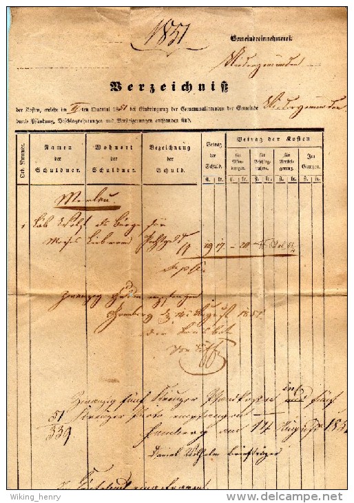 Grünberg - Brief 1857 Der Gemeindeeinnehmerei - Gruenberg