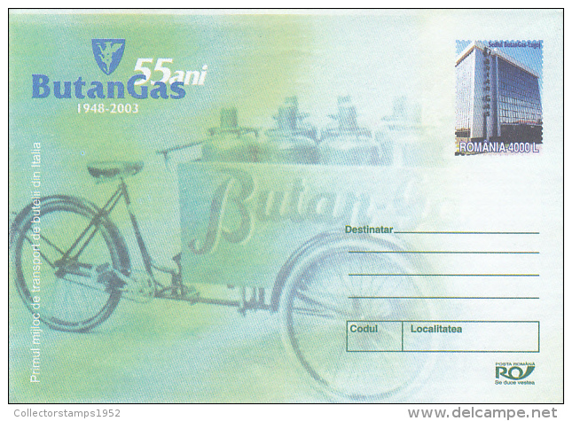 38838- BUTAN GAS COMPANY, GAS ENERGY, COVER STATIONERY, 2003, ROMANIA - Gas