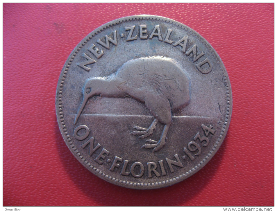 Nouvelle-Zélande - One Florin 1934 George V 5673 - New Zealand