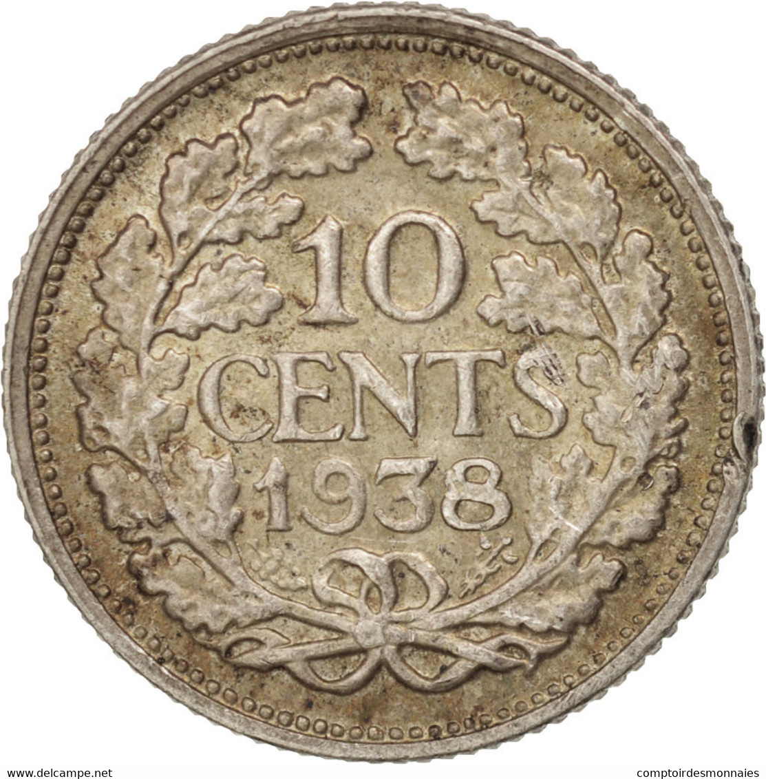 Monnaie, Pays-Bas, Wilhelmina I, 10 Cents, 1938, TTB+, Argent, KM:163 - Zilveren En Gouden Munten