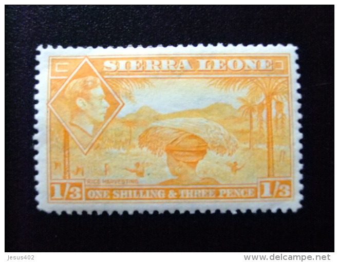 SIERRA LEONE 1938 Yvert N&ordm; 167 * MH - GEORGE VI RECOLECTA DE ARROZ - Sierra Leone (...-1960)