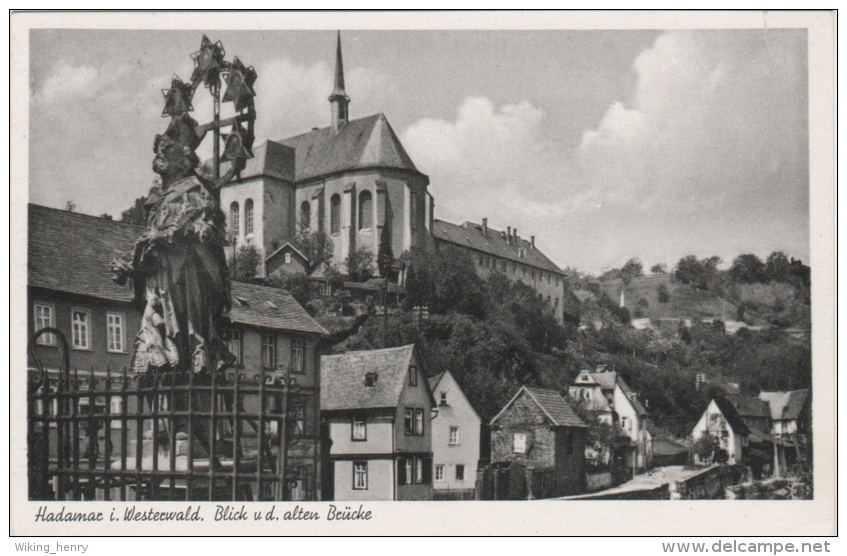 Hadamar - S/w Blick Von Der Alten Brücke - Hadamar