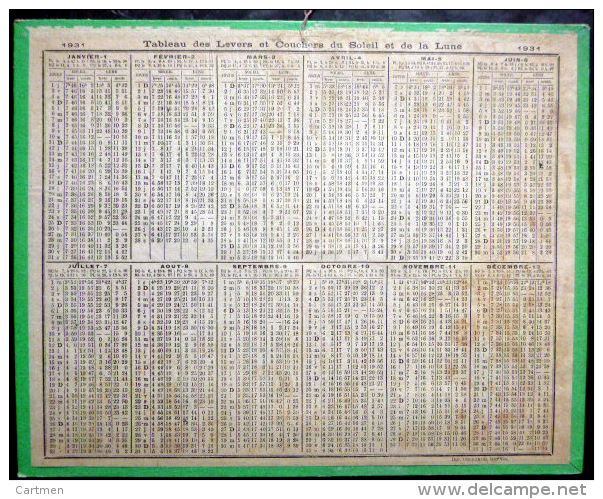 CALENDRIERS DES POSTES PTT 1931 ORIGINAL PROMENADE A DOS DE CHAMEAU - Groot Formaat: 1921-40