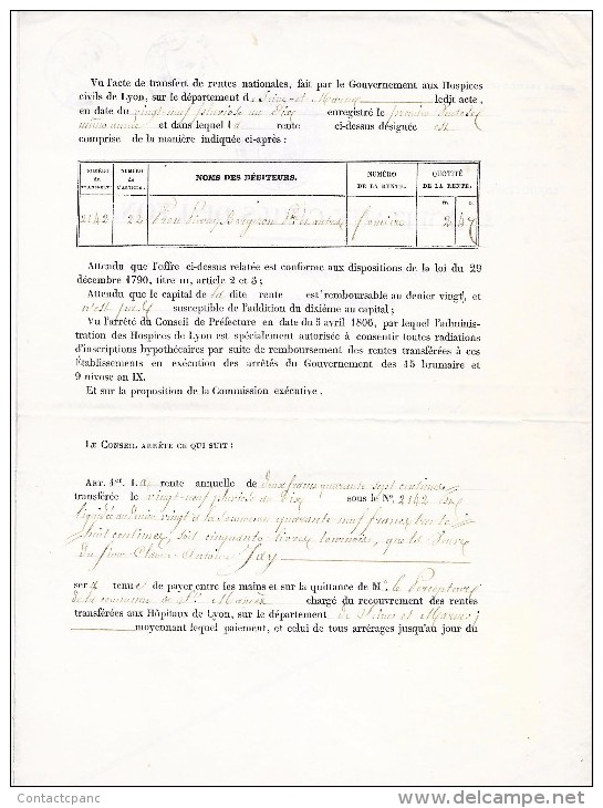 LIQUIDATION De RENTE  Au Profit D'une Personne De SAINT - MAMMES  ( 77 )  En 1846 - Saint Mammes