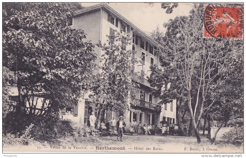 BERTHEMONT-LES-BAINS  HOTEL  CIRCULEE 1908 - Roquebilliere