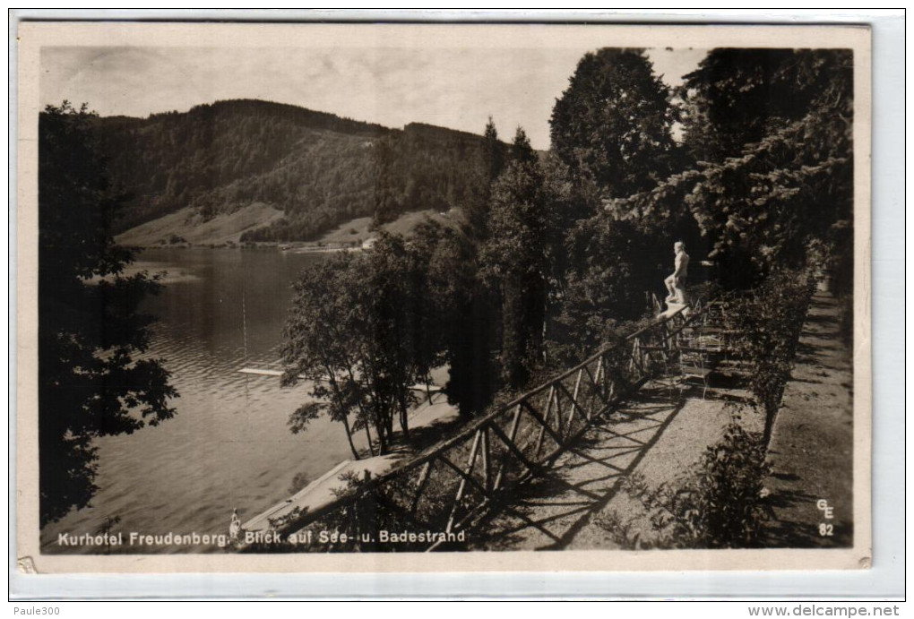 Schliersee - Kurhotel Freudenberg - Blick Auf See Und Badestrand - Schliersee