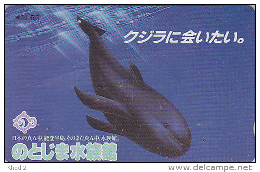 Télécarte Japon - ANIMAL - BALEINE - WHALE Japan Phonecard - WAL Telefonkarte - BALLENA - 337 - Delfines
