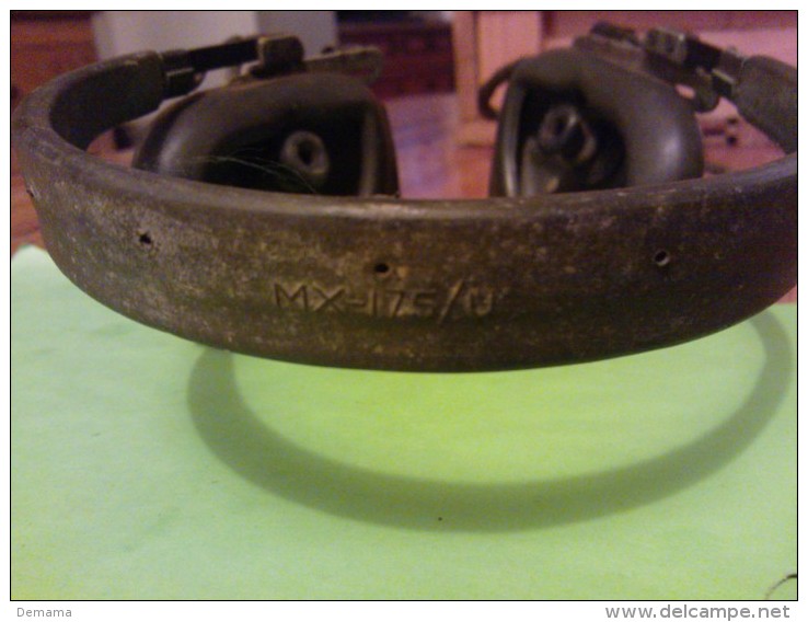 Headphone, WWII Tank, H-16/U 8000, MX 175/u, National Scientific Prod Co Chicago Ill - Radios