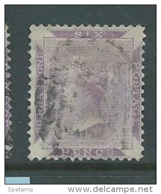 Sierra Leone 1859 QV 6d Violet FU - Sierra Leone (...-1960)