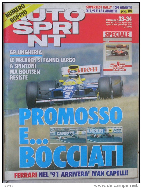 AUTOSPRINT - N.33/34 - 1990 - GP UNGHERIA F1 - Moteurs