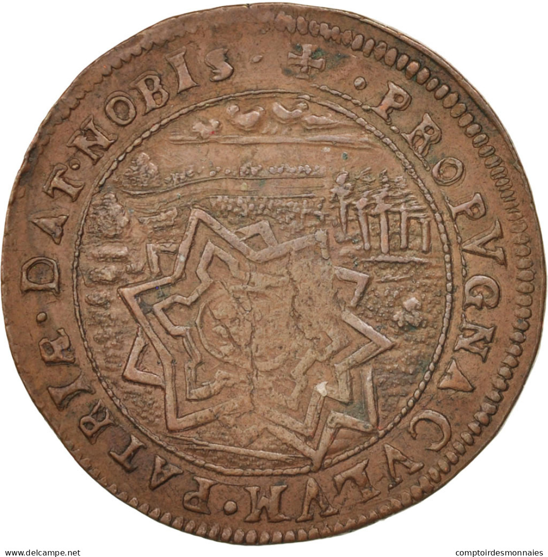 Pays-Bas, Jeton, Spanish Netherlands, Charles II, Bruxelles, 1667, TTB+, Cuivre - Other & Unclassified