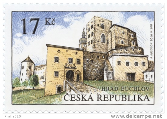 Czech Rep. / Stamps (2016) 0881: Castle Buchlov; Painter: Adolf Absolon - Unused Stamps