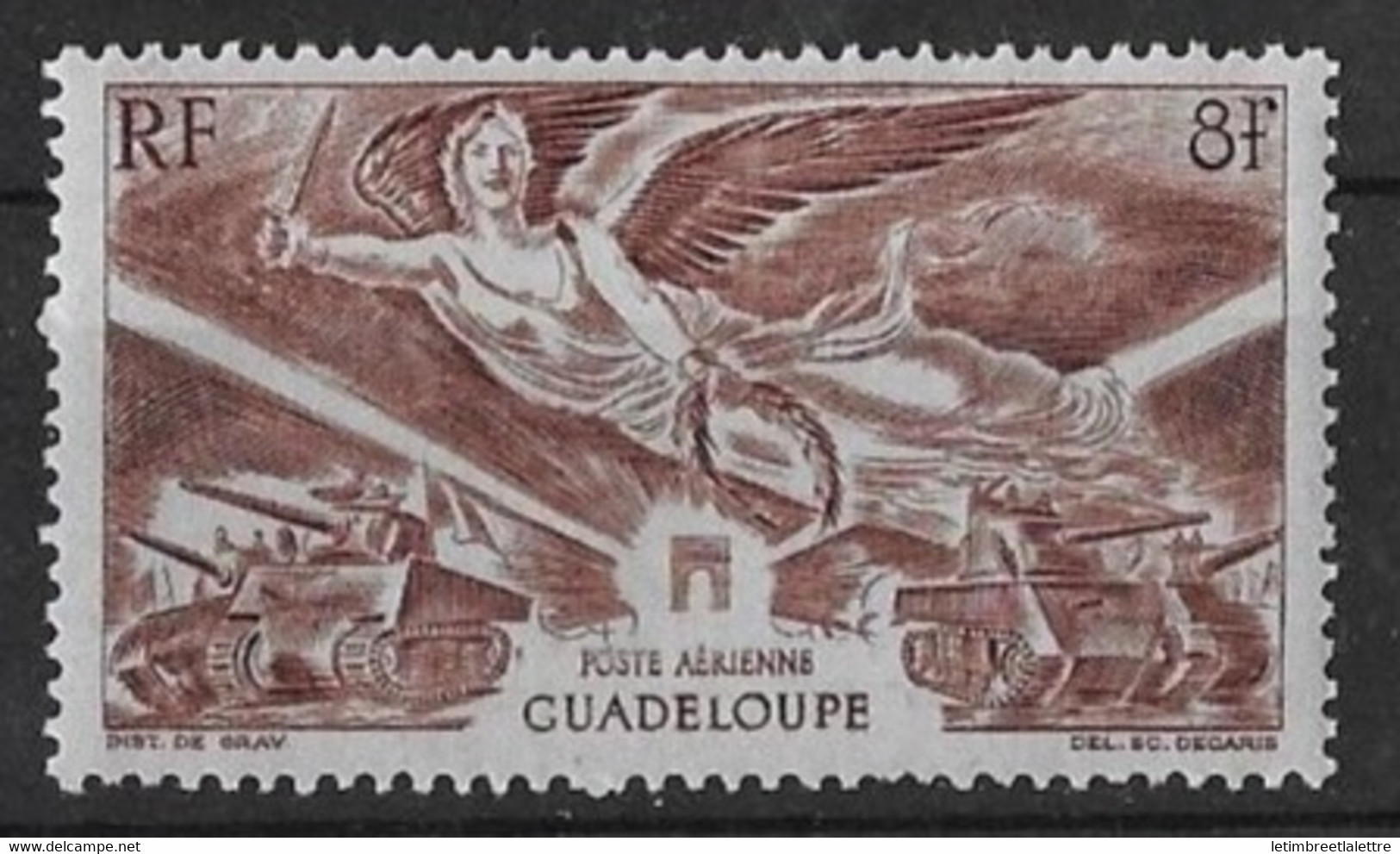 ⭐ Guadeloupe - Poste Aérienne - YT N° 6 ** - Neuf Sans Charnière - 1946 ⭐ - Poste Aérienne