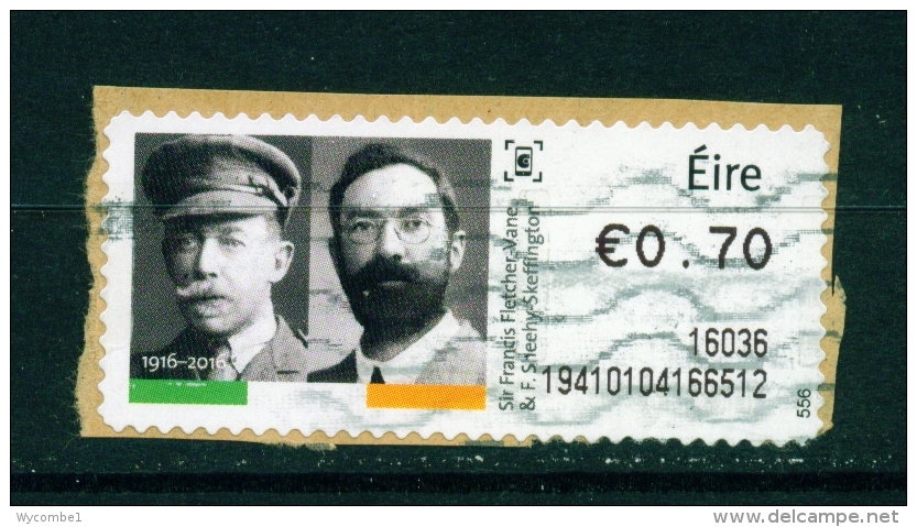 IRELAND  -  2016  Easter Rising 1915  Post And Go Label  Used As Scan (on Piece) - Affrancature Meccaniche/Frama