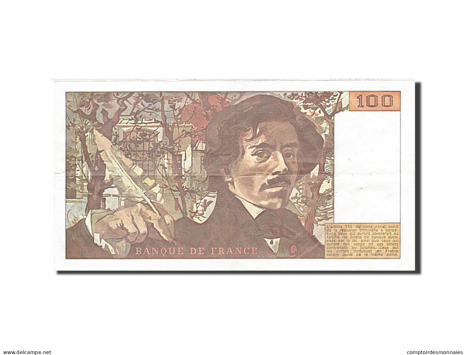 Billet, France, 100 Francs, 1978, 1980, TTB, Fayette:69.4a, KM:154b - 100 F 1978-1995 ''Delacroix''