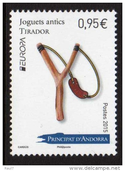 Andorre Fr 2015 - Anciens Jouets, Europa 2015 - 1 Val Neufs // Mnh - 2015