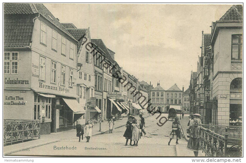 Buxtehude - Breite Strasse - Verlag Knackstedt & Näther Hamburg Gel. 1908 - Buxtehude