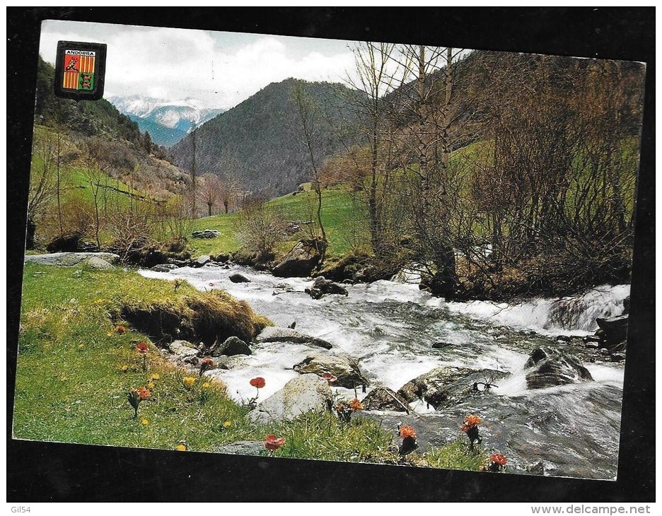 Timbre D´andorre  Au Dos D´une Carte Postale En 1968  - Qaa2708 - Brieven En Documenten