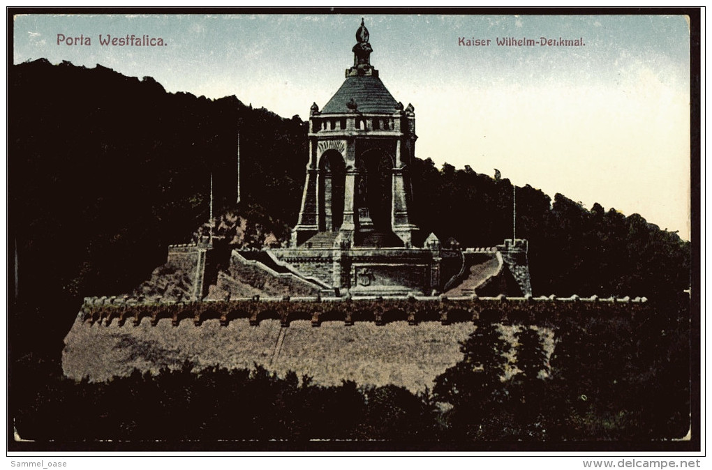 Porta Westfalica  -  Kaiser-Wilhelm-Denkmal  -  Ansichtskarte Ca. 1910    (5809) - Porta Westfalica