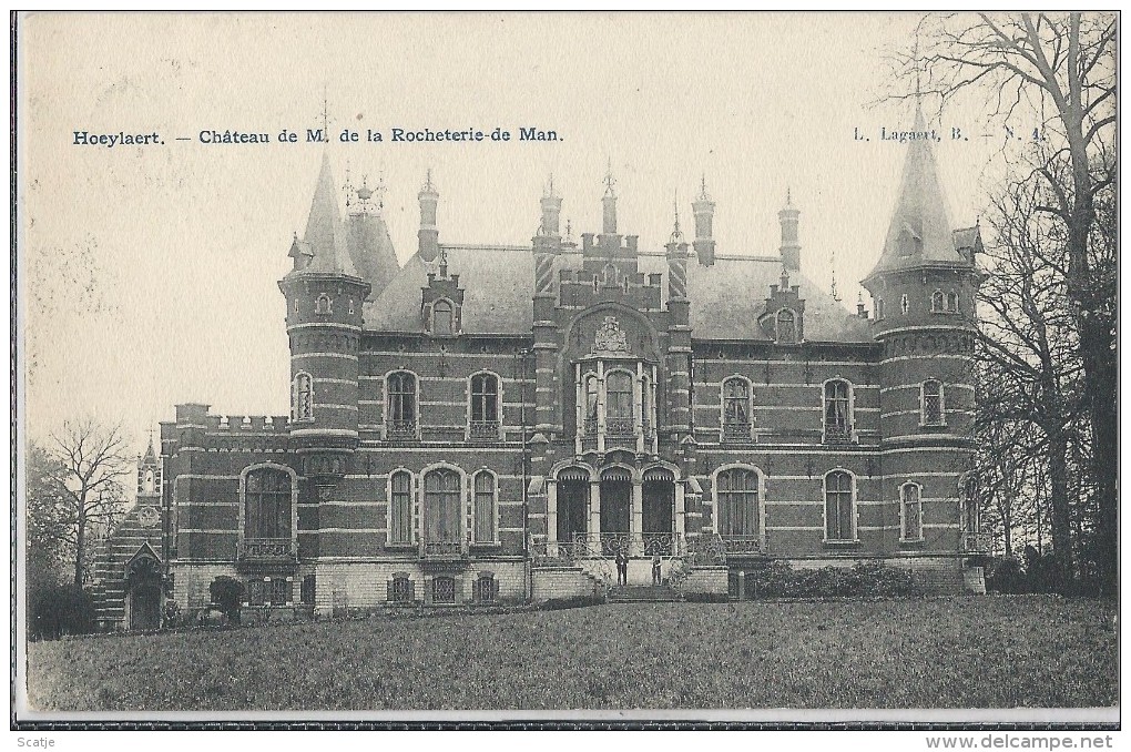 Hoeylaert.  -   Château De M. De La Rocheterie-de Man;  ( Uit Plakboek)  -  1906   Naar  Bruxelles - Hoeilaart