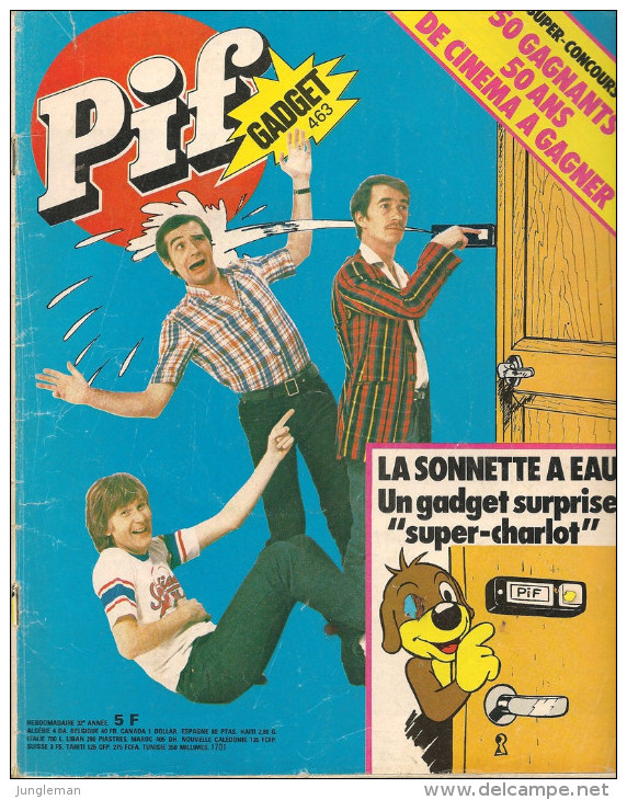 Pif Gadget N° 463 De Février 1978 - Avec Supermatou, La Jungle En Folie, Pinky, Léo, Jules Verne En BD. Revue En BE - Pif & Hercule