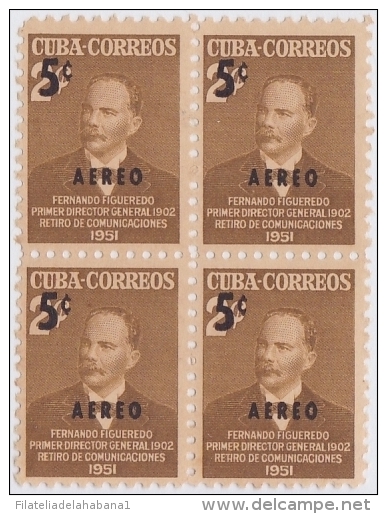 1952-258 CUBA. REPUBLICA. 1952. Ed.480. 5c RETIRO DE COMUNICACIONES. FERNANDO FIGEREDO NO GUM - Ungebraucht