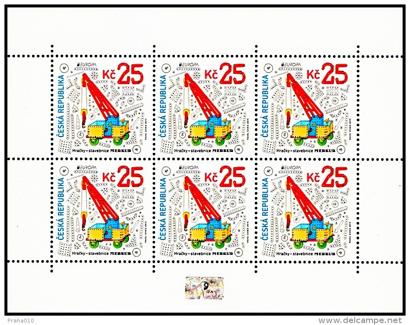 Czech Rep. / Stamps (2015) 0848 PL: EUROPA "Toys" - Merkur Modelling System (rail Crane); Painter: Pavel Sivko - Blocs-feuillets