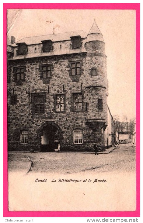 Condé - La Bibliothèque Et Le Musée - Animée - 1903 - Conde Sur Escaut