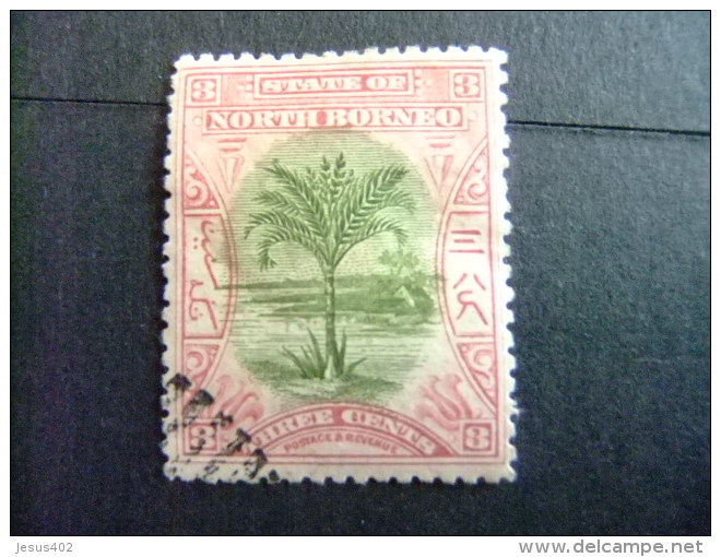 BORNEO DEL NORTE NORTH BORNEO BORNÉO DU NORD 1897 PALMIER SAGO Yvert N&ordm; 75 - North Borneo (...-1963)