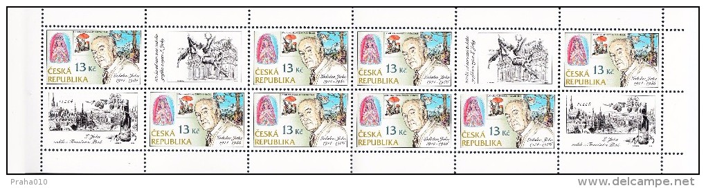 Czech Rep. / Stamps (2014) 0795 ZS PL: Ladislav Jirka (1914-1986) Engr. (Bridesmaid; Leccinum Versipelle; Rosary Feast) - Blocs-feuillets