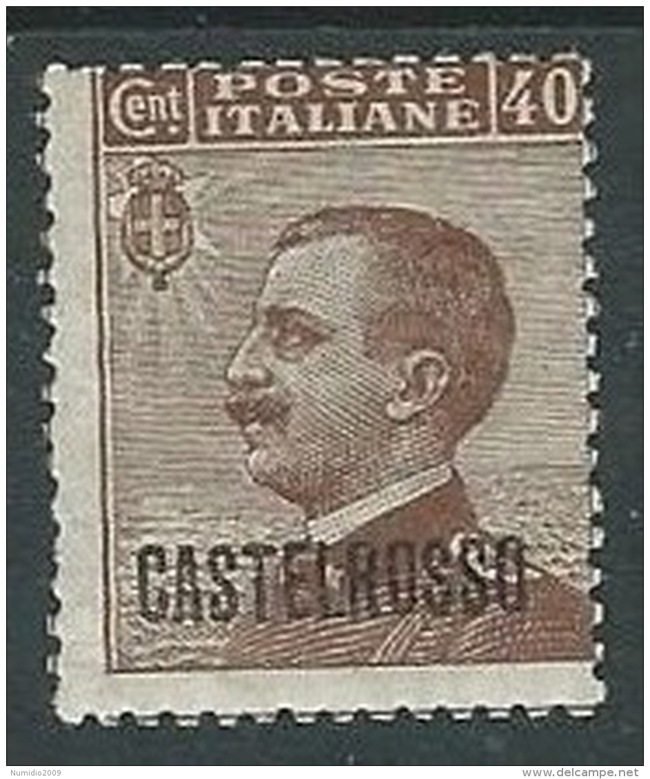 1922 CASTELROSSO EFFIGIE 40 CENT MH * - K121 - Castelrosso