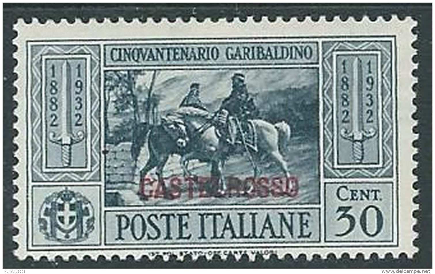 1932 CASTELROSSO GARIBALDI 30 CENT MH * - K122 - Castelrosso