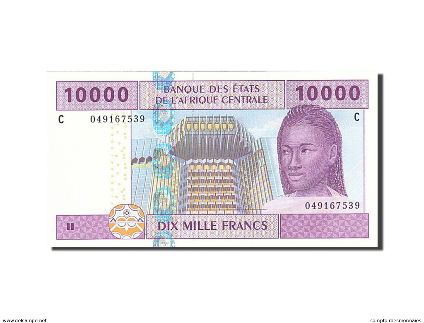 Billet, États De L'Afrique Centrale, 10,000 Francs, 2002, 2002, KM:610C, NEUF - Stati Centrafricani