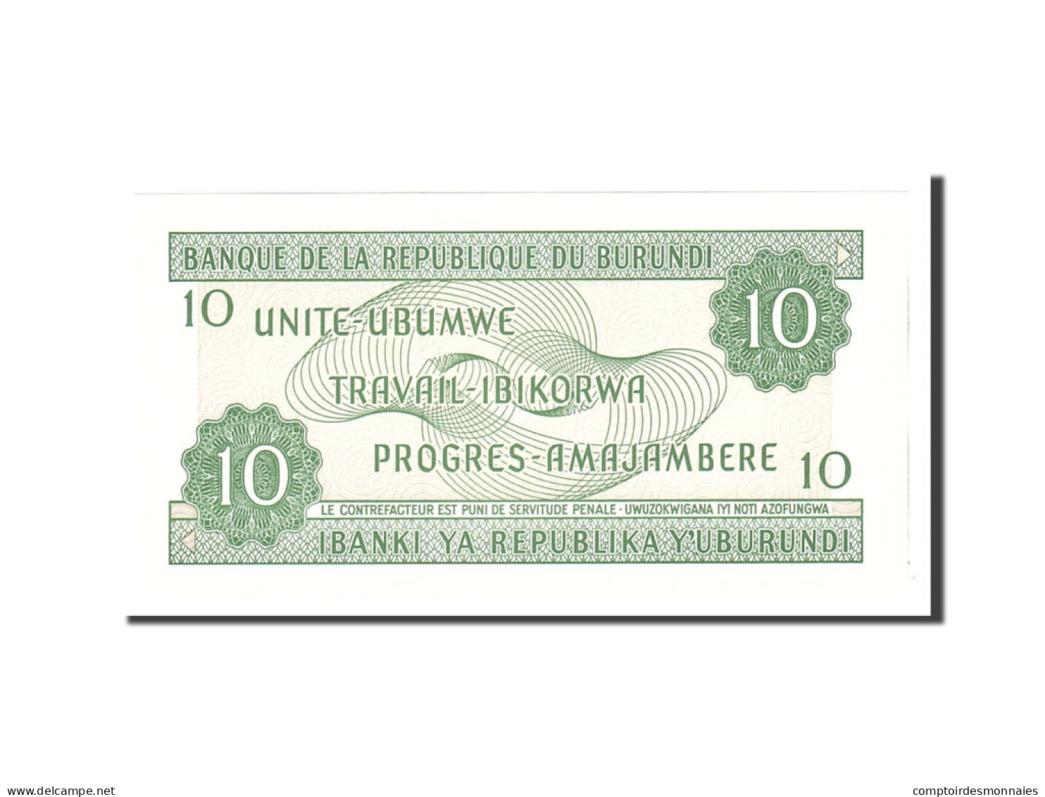 Billet, Burundi, 10 Francs, 2007, 2007-11-01, KM:33e, NEUF - Burundi