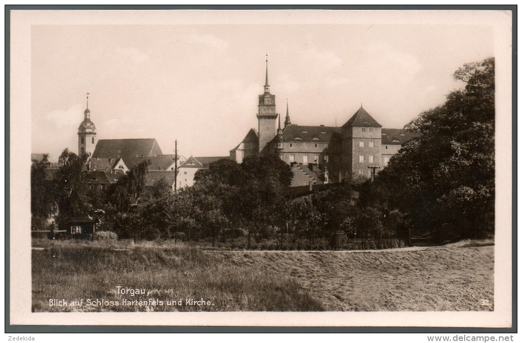 2096 - Ohne Porto - Alte Foto Ansichtskarte - Torgau Schloß Hartenfels Kirche N. Gel Trinks - Torgau