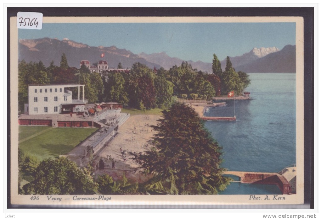 DISTRICT DE VEVEY /// VEVEY - CORSEAUX PLAGE - TB - Corseaux