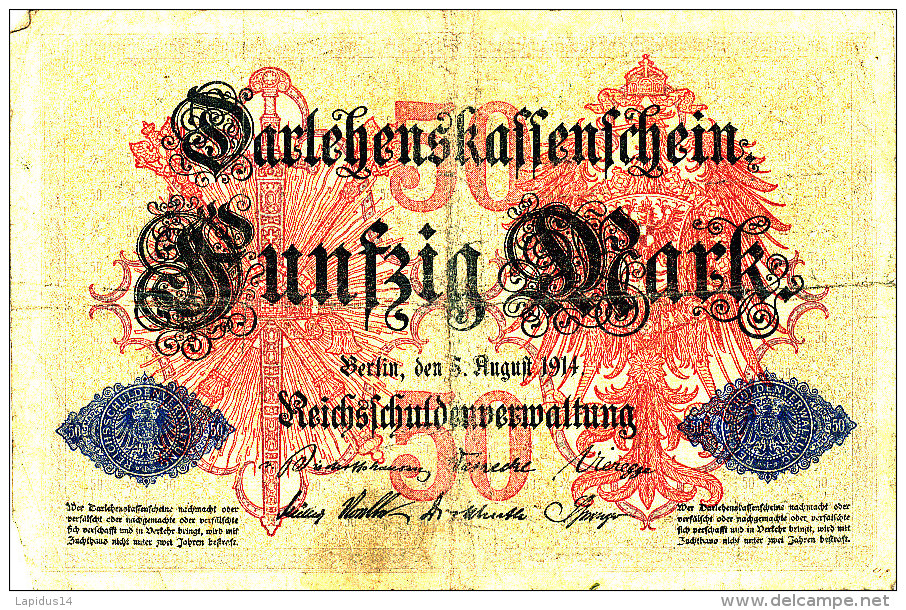 ALLEMAGNE   50 MARK 1914. - 50 Mark